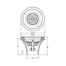 Technical Drawing Fienza Hana Sink Basket Waste Rugged Brass 50X90mm With Extended Bolt A3RB - The Blue Space