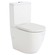 Fienza Koko Tornado Back-to-Wall Toilet Suite Matte White - Pan + Seat + R&T Cistern - P-Trap K002MWP - The Blue Space