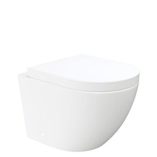 Fienza Koko Tornado Flush Wall Hung Toilet Suite Gloss White - Pan + Seat Only (Cistern Not Included) K2376W-PS - The Blue Space