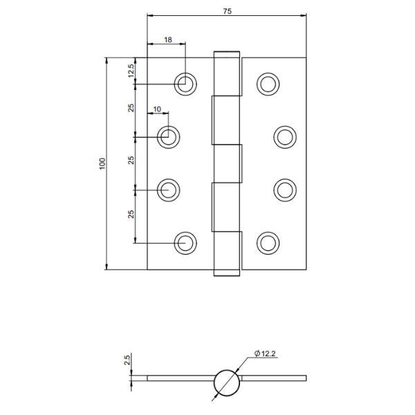 Lockwood Vivid 100mm Loose Pin Hinge Bronze | The Blue Space