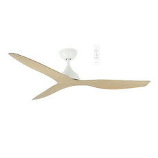 Martec Avoca DC 1220mm Ceiling Fan Matt White/Oak MADC123WOR - The Blue Space