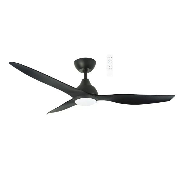 Martec Avoca DC 1220mm Ceiling Fan with LED Light Matt Black MADC1233MMR - The Blue Space