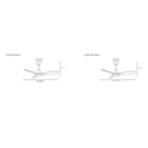 Line Drawing Martec Elite DC 1220mm Ceiling Fan Matt Black MEDC123M - The Blue Space