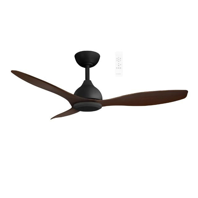 Martec Elite DC 1320mm Ceiling Fan Matt Black/Walnut MEDC133MW - The Blue Space