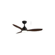 Martec Elite DC 1320mm Ceiling Fan with LED Light Matt Black/Walnut MEDC1333MW - The Blue Space