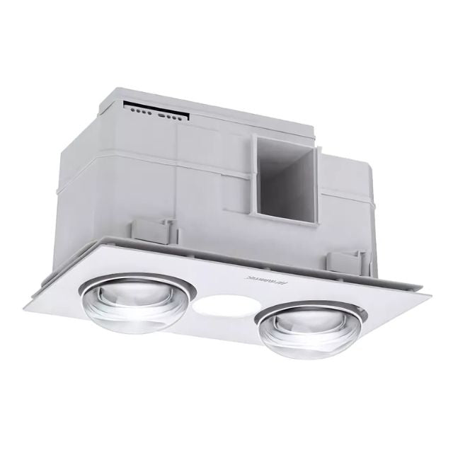 Fan Housing Martec Forme 2 Heat 3 in 1 Bathroom Heater Exhaust Fan with LED Downlight White MBHF2LW - The Blue Space