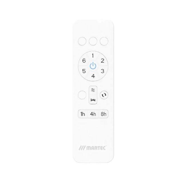 Remote Martec Fresno DC 1320mm Hugger Ceiling Fan Matt White MFDC133W - The Blue Space