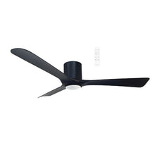 Martec Fresno DC 1320mm Hugger Ceiling Fan with LED Light Matt Black MFDC1333M - The Blue Space