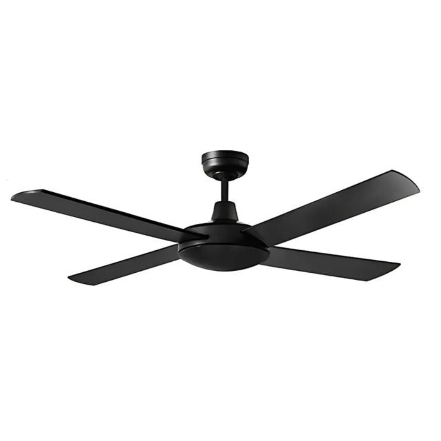 Martec Lifestyle 1320mm 4 Blade Ceiling Fan Matt Black DLS134M - The Blue Space