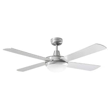 Martec Lifestyle 1320mm 4 Blade Ceiling Fan with 24w LED Light Brushed Aluminium DLS1343B - The Blue Space