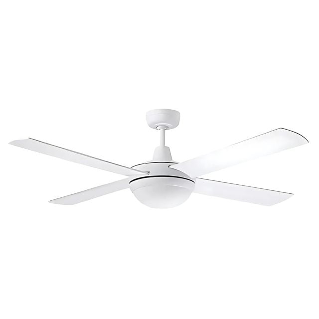 Martec Lifestyle 1320mm 4 Blade Ceiling Fan with 24w LED Light White DLS1343W - The Blue Space