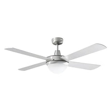 Martec Lifestyle 1320mm 4 Blade Ceiling Fan with Light 2 x E27 Brushed Aluminium DLS1344B - The Blue Space