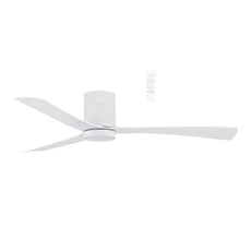 Martec Metro DC 1320mm Hugger Ceiling Fan with LED Light Matt White MDCM1333W - The Blue Space