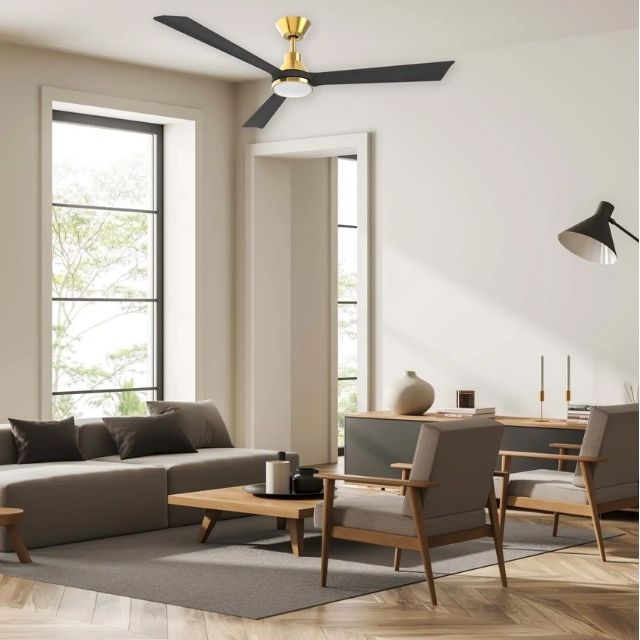 Lifestyle Martec Riviera DC 1320mm Ceiling Fan with LED Light Antique Bronze/Charcoal MRDC1333ACH - The Blue Space