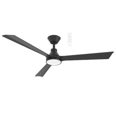 Martec Riviera DC 1320mm Ceiling Fan with LED Light Matt Black MRDC1333M - The Blue Space