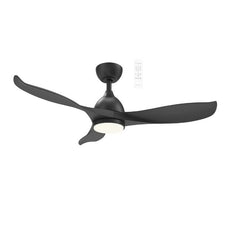 Martec Scorpion DC 1320mm Ceiling Fan with LED Light Matt Black MSDC1333M - The Blue Space