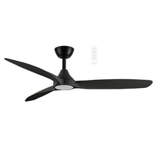 Martec Seaforth DC 1320mm Ceiling Fan with LED Light Matt Black MDCS1333M - The Blue Space