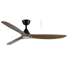 Martec Seaforth DC 1320mm Ceiling Fan with LED Light Matt Black/Teak MDCS1333MT - The Blue Space