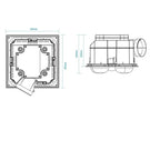 Line Drawing Martec Striker 4 Heat 3 in 1 Bathroom Heater Exhaust Fan with LED Downlight White MBHS4LW - The Blue Space