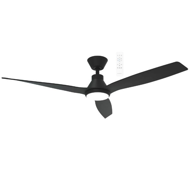 Martec Triumph DC 1320mm Ceiling Fan with LED Light Matt Black MDCT1333M - The Blue Space