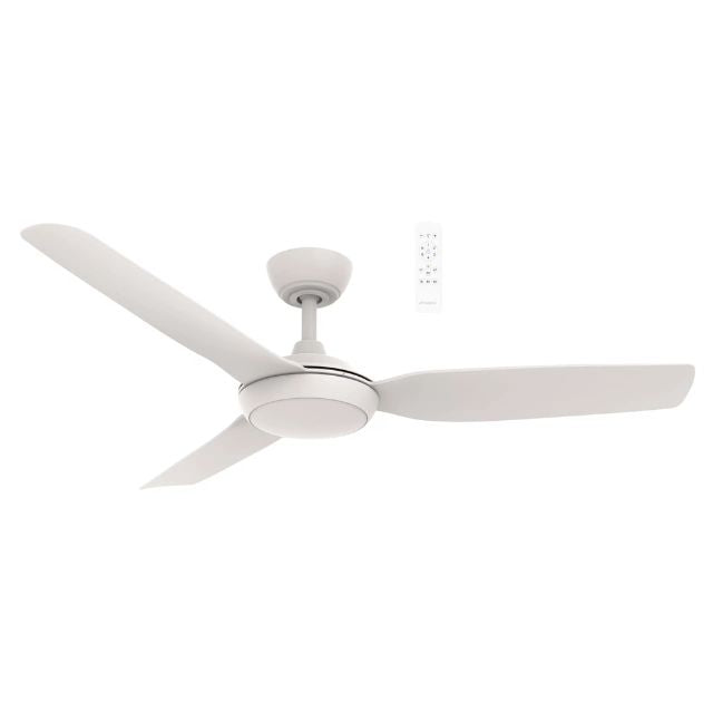 Martec Viper DC 3 1320mm Ceiling Fan with LED Light Matt White MVDC1333W - The Blue Space