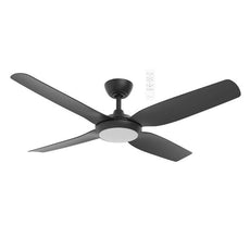 Martec Viper DC 4 1320mm Ceiling Fan with LED Light Matt Black MVDC1343M - The Blue Space