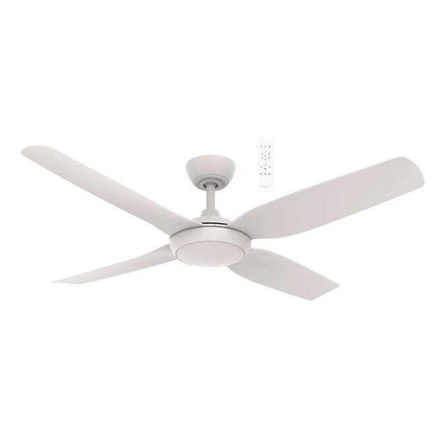 Martec Viper DC 4 1320mm Ceiling Fan with LED Light Matt White MVDC1343W - The Blue Space