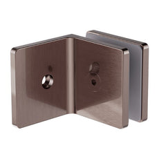 Nero 90 Degree Glass to Wall Bracket Brushed Bronze NRSH204ABZ - The Blue Space