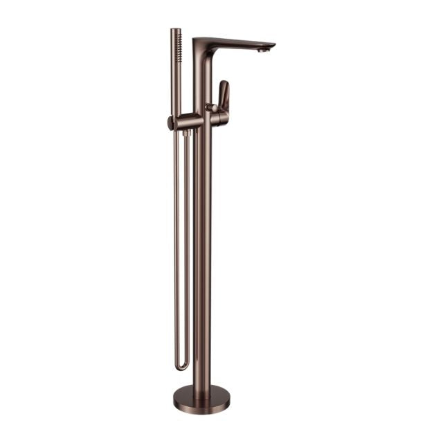 Nero Bianca Freestanding Bath Mixer With Hand Shower Brushed Bronze NR321503ABZ - The Blue Space