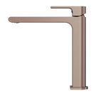 Side Nero Bianca Mid Tall Basin Mixer Brushed Bronze NR321501DBZ - The Blue Space