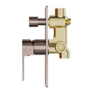 Side Nero Bianca Shower Mixer With Divertor Brushed Bronze NR321511ABZ - The Blue Space