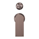 Front Nero Bianca Shower Mixer With Divertor Separate Back Plate Brushed Bronze NR321511GBZ - The Blue Space