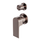 Nero Bianca Shower Mixer With Divertor Separate Back Plate Brushed Bronze NR321511GBZ - The Blue Space