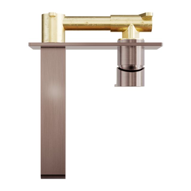 Top Nero Bianca Wall Basin/Bath Mixer 230mm Brushed Bronze NR321510BBZ - The Blue Space