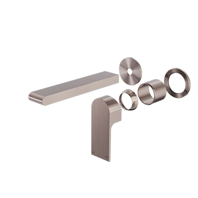 Nero Bianca Wall Basin/Bath Mixer Separate Back Plate 187mm Trim Kits Only Brushed Bronze NR321510ETBZ - The Blue Space