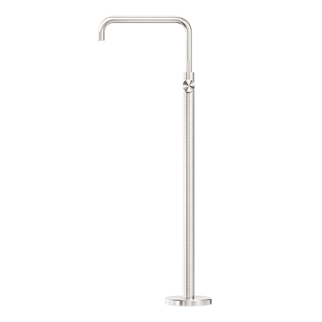 nero mecca freestanding bath mixer square shape brushed nickel | The Blue Space