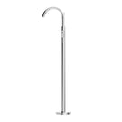 nero mecca round freestanding mixer with hand shower chrome | The Blue Space