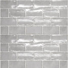 Nickel Grey Dianna Hand Made Subway Tile 75 x 150 x 9mm Spanish Ceramic  | The Blue Space