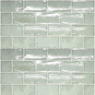 Pale Green Dianna Hand Made Subway Tile 75 x 150 x 9mm Spanish Ceramic  | The Blue Space