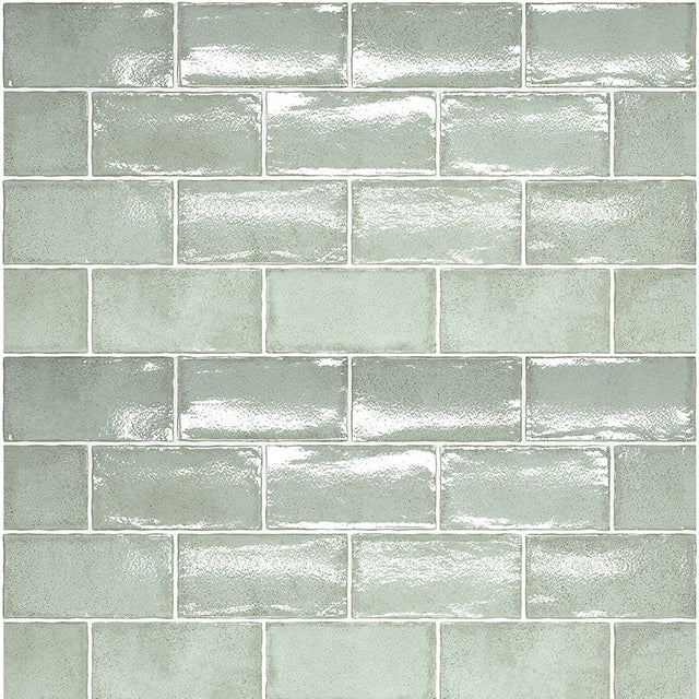 Pale Green Dianna Hand Made Subway Tile 75 x 150 x 9mm Spanish Ceramic  | The Blue Space