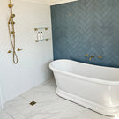 Phoenix Cromford Brushed Gold tapware, showers and accessories - Branxton Bank x The Blue Space