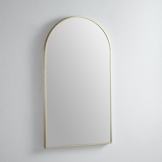 Remer Modern Arch 500mm Mirror Brushed Brass Frame - The Blue Space