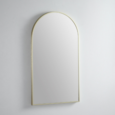 Remer Modern Arch 500mm Mirror Brushed Brass Frame - The Blue Space