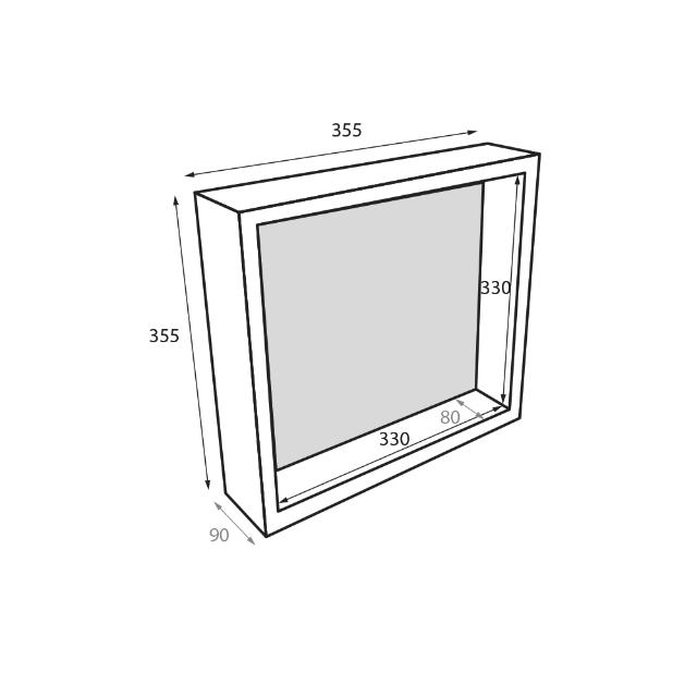 Radiant Thermaniche Shower Niche 355 x 355