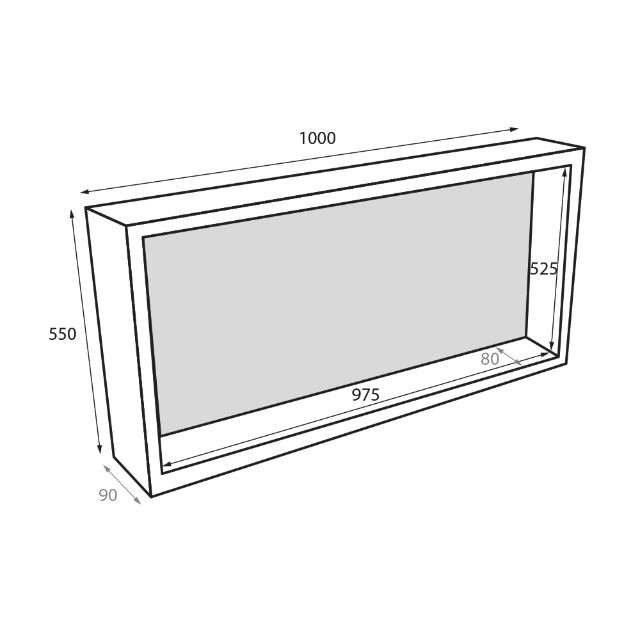 Radiant Thermaniche Wall Niche 1000mm x 90mm