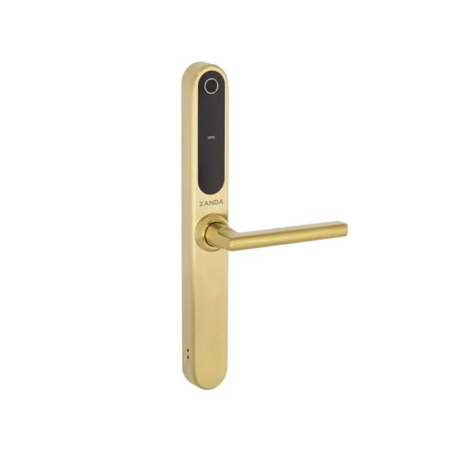 Stealth Smart Lock Longplates Satin Brass 1326.SB - The Blue Space