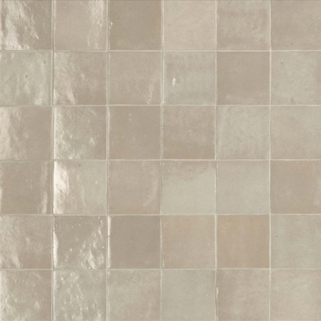 Tan Ella Zellige Tile 100 x 100 x 10mm Spanish Ceramic  | The Blue Space