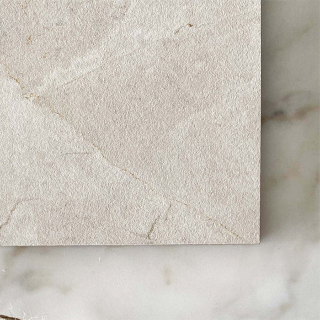 Tan Tilly Tundra Stone Look Tile Matte Tech Grip 300 x 300 x 10mm Porcelain  | The Blue Space