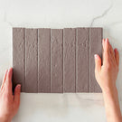 Taupe Blaire Brick Look Tile Textured Matte 45 x 230 x 8mm Porcelain  | The Blue Space