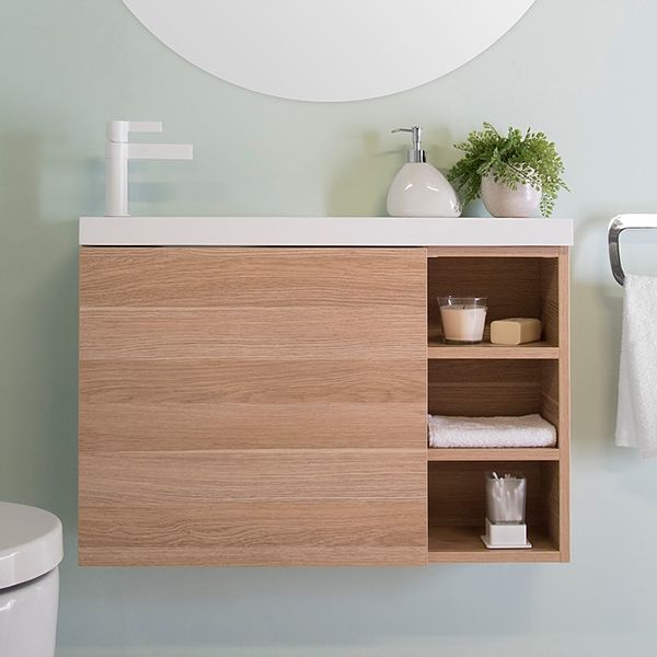 ADP Petite Shelf Bathroom Small Vanity 800mm RH Shelf - The Blue Space